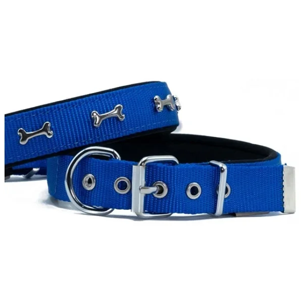 Doggie Konfor Dokuma Kemikli Boyun Tasması Royal Blue 2.5x37-45 Cm (Dsbt-2562 M) - Görsel 2