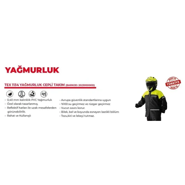 Forte Gt 1134 Pvc Motosiklet Yağmurluk - Görsel 6