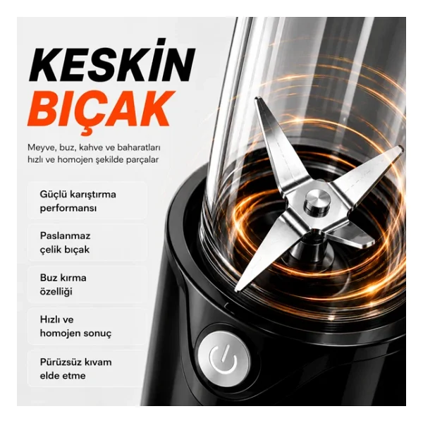 Tigrecook Nutrıshake Fıt 3in1 600 W Smoothie Blender - Görsel 7