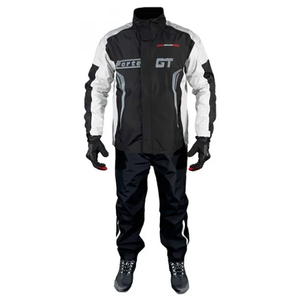 Forte Gt 2001140 Motosiklet Yağmurluk Takım Alt Üst Cepli Şık Takım Tam Koruma Taş Siyah M Beden - Görsel 4