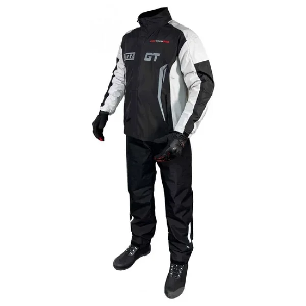 Forte Gt 2001140 Motosiklet Yağmurluk Takım Alt Üst Cepli Şık Takım Tam Koruma Taş Siyah XL Beden - Görsel 3