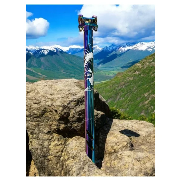 Xbyc 676 Düz 27.2mm X 350mm Sele Borusu Bisiklet Koltuk Borusu Alüminyum Rainbow - Görsel 3