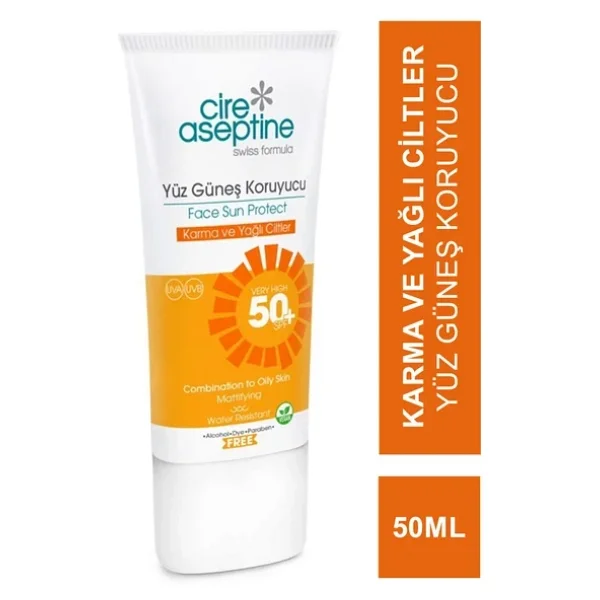 Cire Aseptine Karma Ve Yağlı Ciltler İçin 50 Ml 50 Faktör Güneş Kremi - Görsel 3