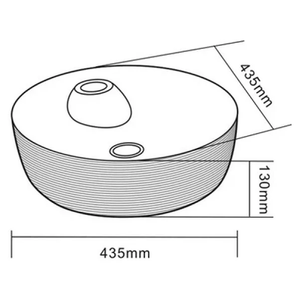 Lena E-5002G Tezgah Üstü Porselen Lavabo - Görsel 5