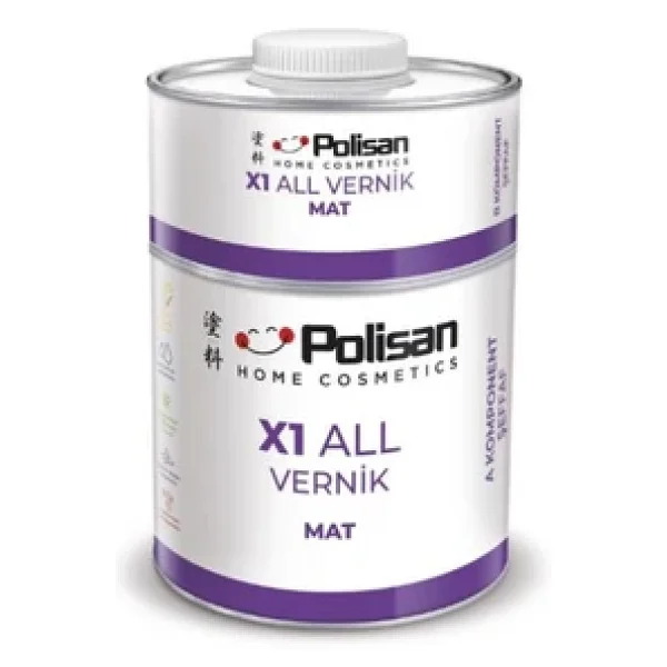 Polisan X1 All Vernik Mat Şeffaf Çift Bileşenli 0.6 Kg - Görsel 5