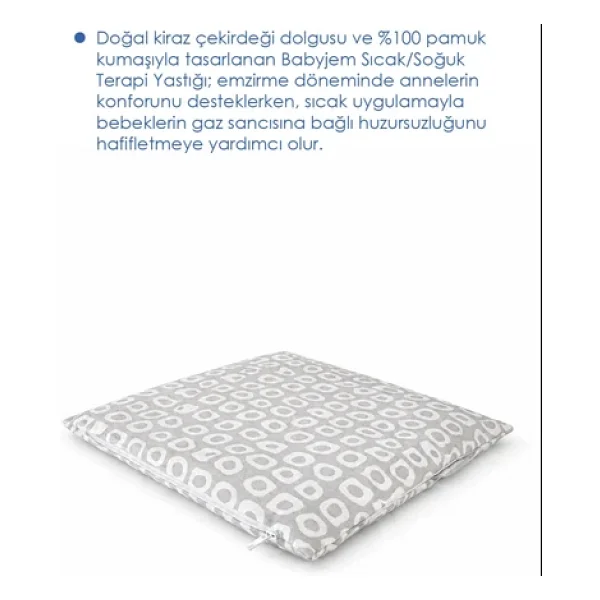 Babyjem Kiraz Çekirdekli Sıcak/Soğuk Terapi Yastığı - Görsel 8