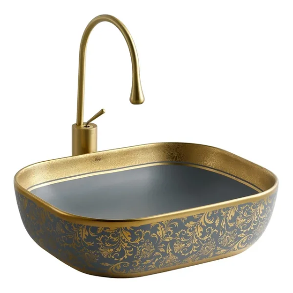Lena EH-4290MGA Tezgah Üstü Porselen Lavabo - Görsel 5