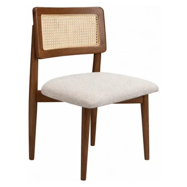 Lif Mobilya Hasır Sandalye Ceviz Renk - Iskandinav Tasarım (4'lü Set) - 4'lü Set - Görsel 3