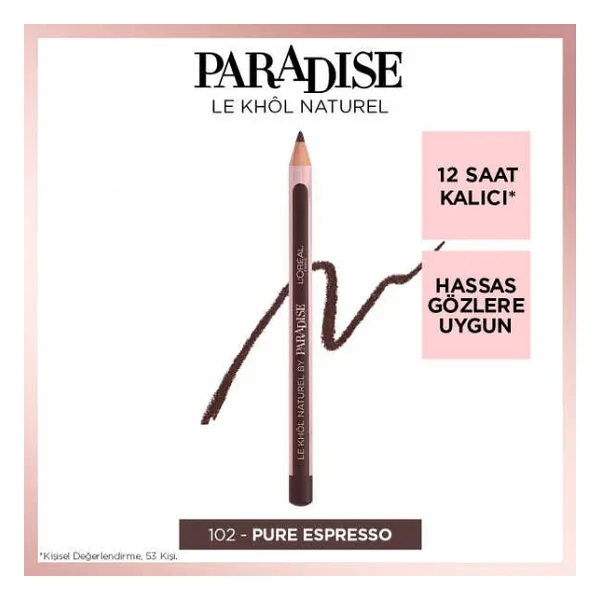 L'oreal Paris Paradise Le Khol Göz Kalemi 102 Pure Espresso - Görsel 2