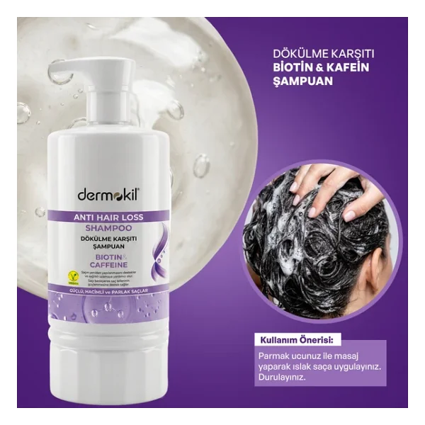 Dermokil Biotin & Caffeine 950 Ml Saç Dökülmesine Karşı Şampuan - Görsel 7
