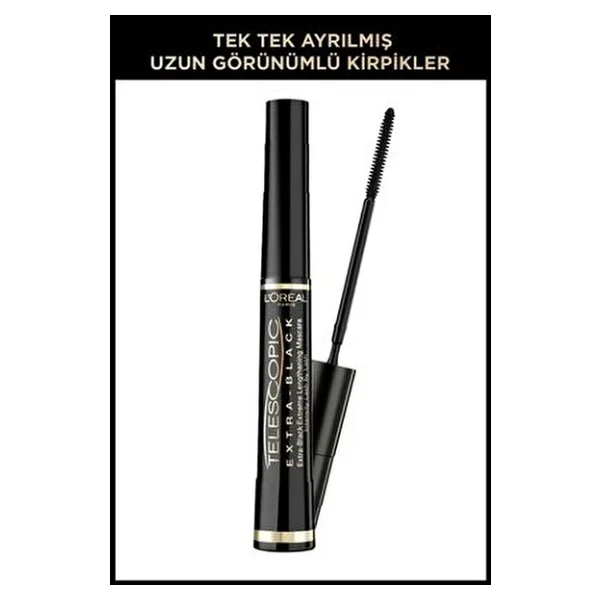 L'oreal Paris Telescopic Carbon Siyah Maskara - Görsel 3