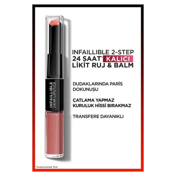 L'oreal Paris Infaillible 2-Step 24 Saat Kalıcı 312 Incessant Russet Likit Ruj - Görsel 5