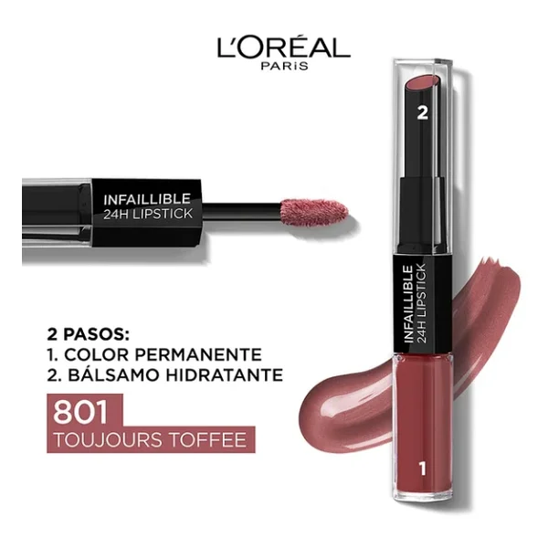 L'oreal Paris Infaillible 2-Step 24 Saat Kalıcı 801 Toujours Likit Ruj - Görsel 3