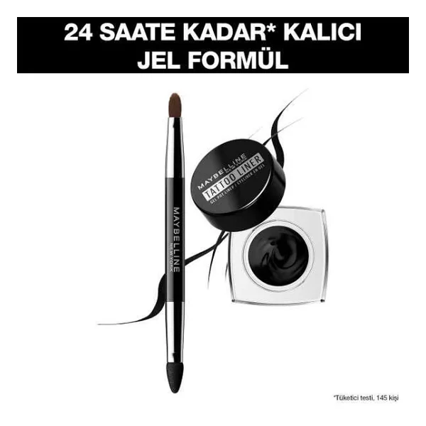 Maybelline Tattoo Liner Gel Pot 950 Blackest Black Eyeliner - Görsel 4