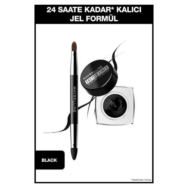 Maybelline Tattoo Liner Gel Pot 950 Blackest Black Eyeliner - Görsel 5