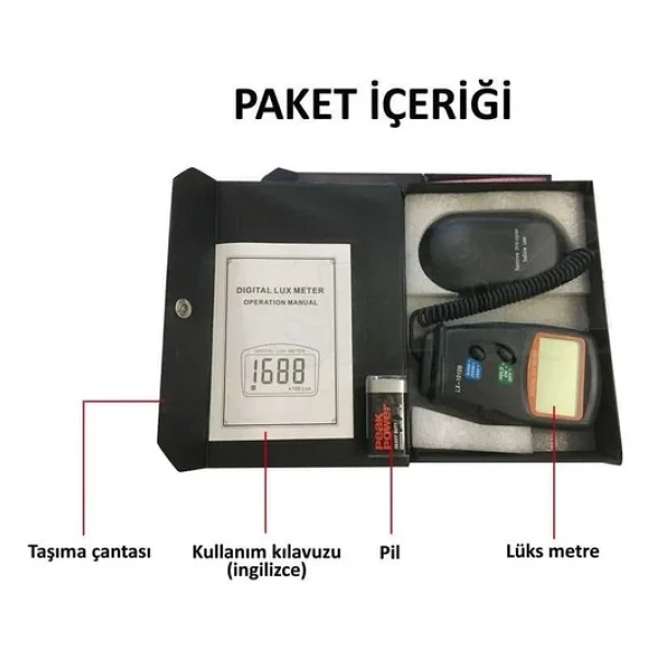 Lyk Lx-1330b Işık Ölçer Lüksmetre - Görsel 7
