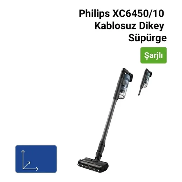 Philips 6000 Serisi Xc6450/10 Şarjlı Dikey Süpürge - Görsel 4