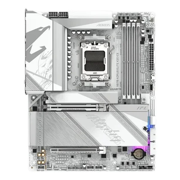 Gigabyte X870 Aorus Elite X3D Ice AMD AM5 DDR5 ATX Anakart - Görsel 2