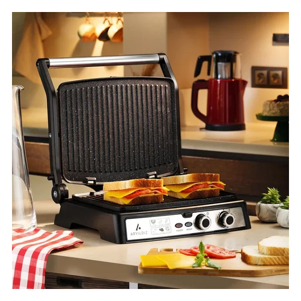 Aryıldız Multi Grill 2000 W Inox Tost Makinesi - Görsel 5