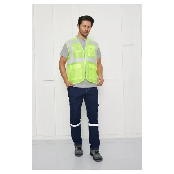 Orange Safety Mühendis Tipi Ikaz Yeleği (Sari) - Görsel 4