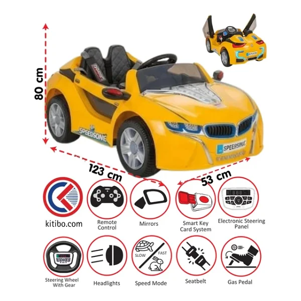 Pilsan Speed Sonic 05-293 12 V Uzaktan Kumandalı Akülü Araba - Görsel 6