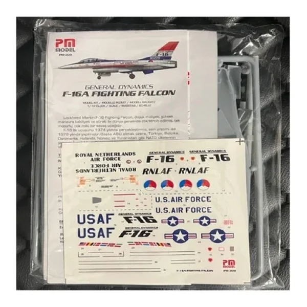 Pm F-16 A Royal Netherlands & Usa Pm Model Plastik Uçak Maket Kiti - Görsel 5