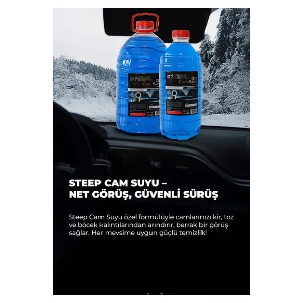 Steep Oto Cam Suyu -20 Derece Antifriz İçerikli 1.8 Lt 4 Adet - Görsel 3
