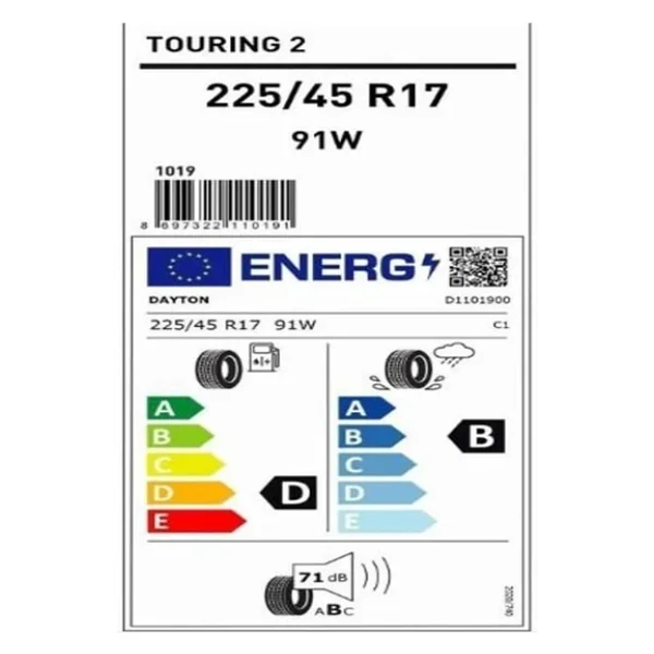 Dayton Touring 2 225/45 R17 91w Yaz Lastiği - Görsel 6