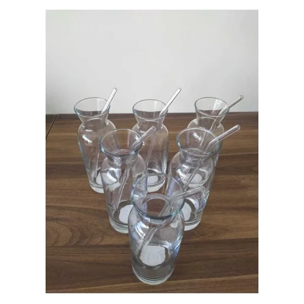 Paşabahçe Village Cam Pipetli Şişe Limonata Süt Şişesi Sunum Karaf 6 Adet - Görsel 5