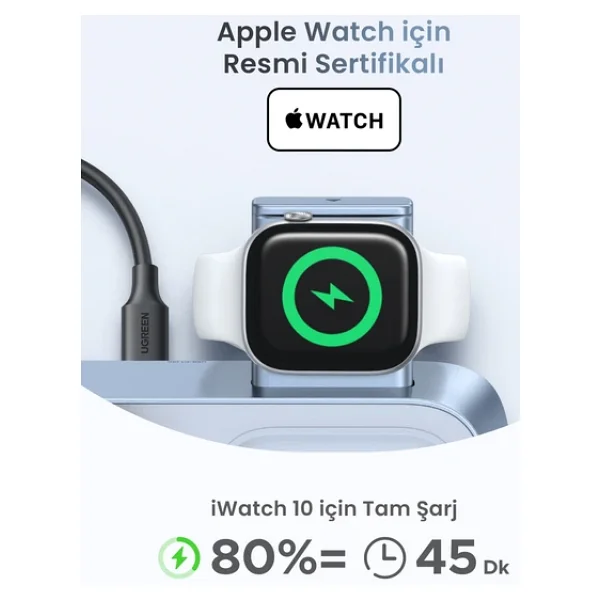 Ugreen Magflow 55677 3in1 Magsafe Kablosuz Hızlı Şarj Aleti - Görsel 8