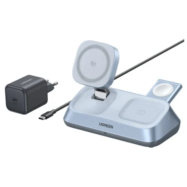 Ugreen Magflow 55677 3in1 Magsafe Kablosuz Hızlı Şarj Aleti - Görsel 4