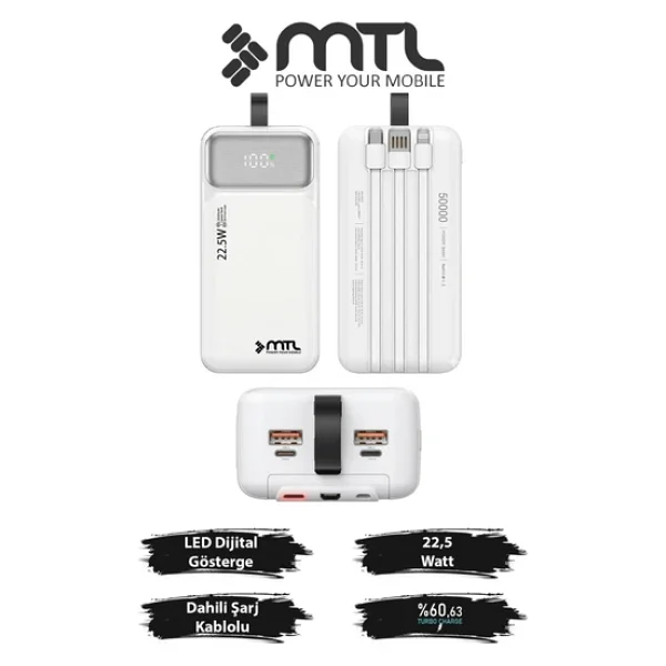 Mtl Mt4351 50000 mAh Hızlı Şarj Powerbank - Görsel 8