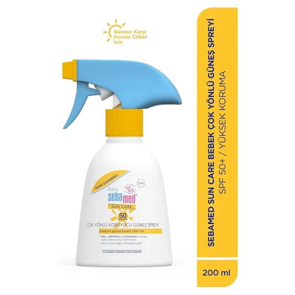 Sebamed Sun Care Çok Yönlü Koruyucu 200 Ml 50 Faktör Sprey Bebek Güneş Kremi - Görsel 8