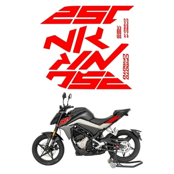 Cf Moto Cf Moto 250 Nk Sticker Seti Kırmızı - Görsel 4
