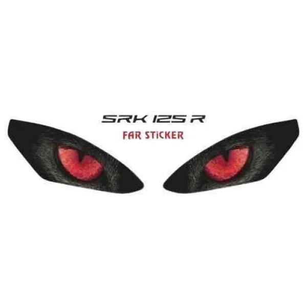 Rks Srk 125 R 2023 - 2025 Uyumlu Far Sticker Kırmızı - Görsel 3