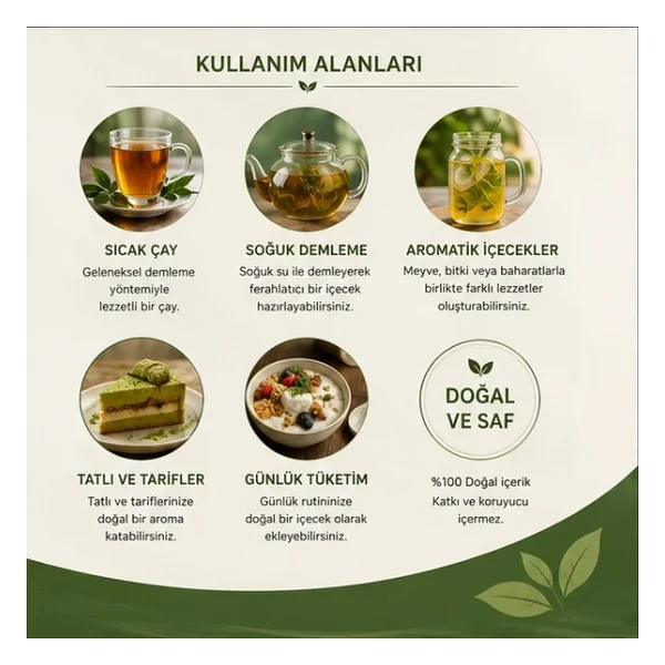 Yeşil Çay Yaprak - 1 Kg - Görsel 5