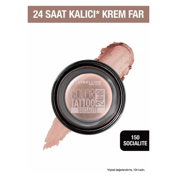 Maybelline Color Tattoo 24hr 150 Socialite Göz Farı - Görsel 3