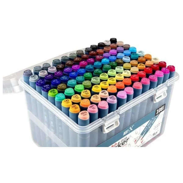 Art-X Sketch Duo 18052 108'li Çift Taraflı Marker Kalem Seti - Görsel 8