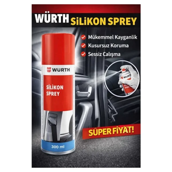 Würth 300 Ml Silikon Sprey - Görsel 5
