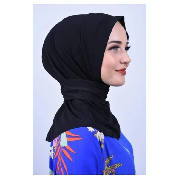 Organic Scarfs Hijabchi Trend Çıtçıtlı Fular Şal Üzeri Uyumlu Günlük,Havuz Ve Deniz Bone Şalı - Görsel 2
