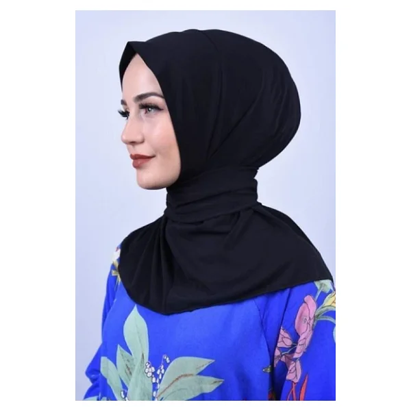 Organic Scarfs Hijabchi Trend Çıtçıtlı Fular Şal Üzeri Uyumlu Günlük,Havuz Ve Deniz Bone Şalı - Görsel 3