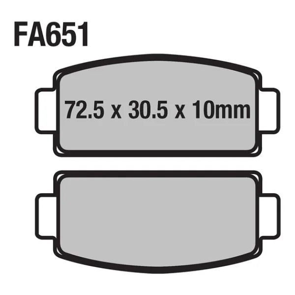 Cf Moto Atv Arka Fren Disk Balatası 625-Trc Fa651 Orj - Görsel 3