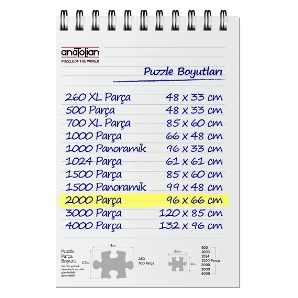 Anatolian Kaçış 2000 Parça Puzzle 3911 - Görsel 6