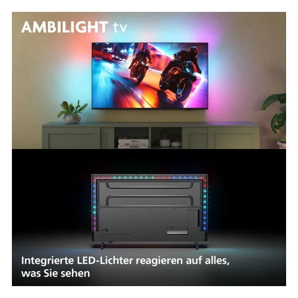 Philips 65mled910 4K Ultra HD 65" 165 Ekran Uydu Alıcılı Smart Ambilight Qned Miniled TV - Görsel 2
