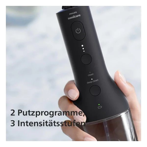 Philips Sonicare Kablosuz Power Flosser Ağız Sulama Cihazı Ve Diamondclean 9000 Elektrikli Diş Fırçası - Temiz Dişler, Temiz Diş Etleri Ve Plak Temizleme, Siyah (Model Hx3886/43) - Görsel 7