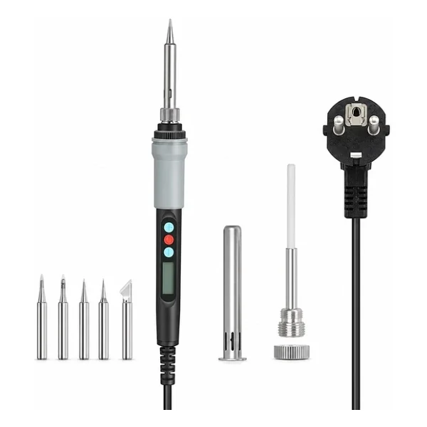 Powermaster Pm-37867 90w Dijital Ayarlanabilir Isılı Lehim Makinesi Kalem Havya - 1 Adet - Siyah - Görsel 6