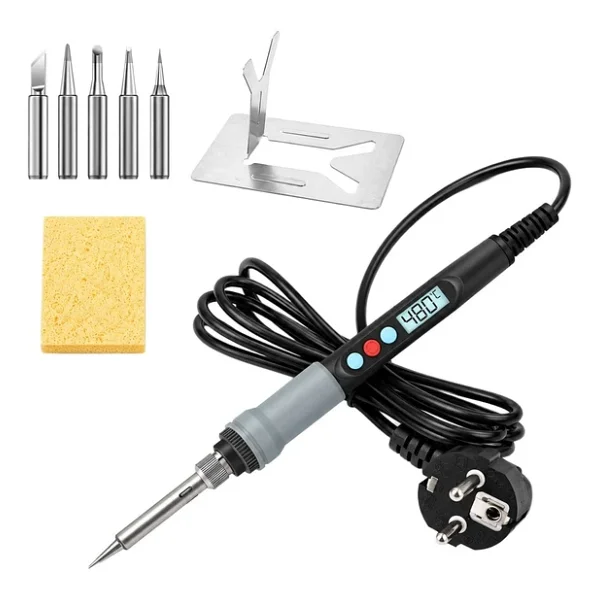 Powermaster Pm-37867 90w Dijital Ayarlanabilir Isılı Lehim Makinesi Kalem Havya - 1 Adet - Siyah - Görsel 5