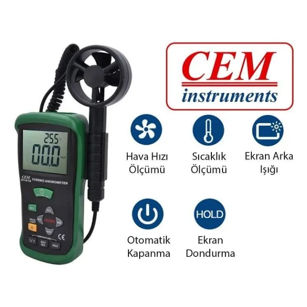 Cem Dt-618 Rüzgar Hızı Ve Sıcaklı Ölçer - Görsel 5