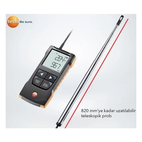 Testo 425 Kanal İçi Anemometre - Görsel 6