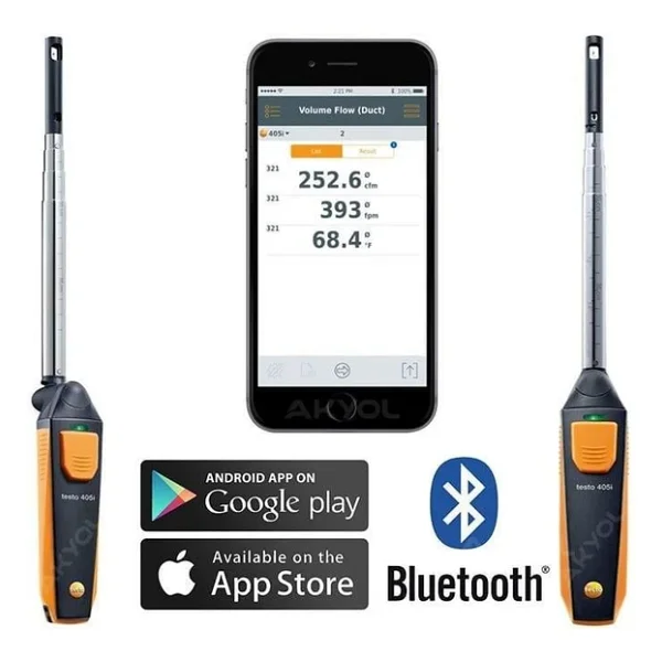 Testo 405i Akıllı Telefonla Yönetilebilen Termal Anemometre - Görsel 5